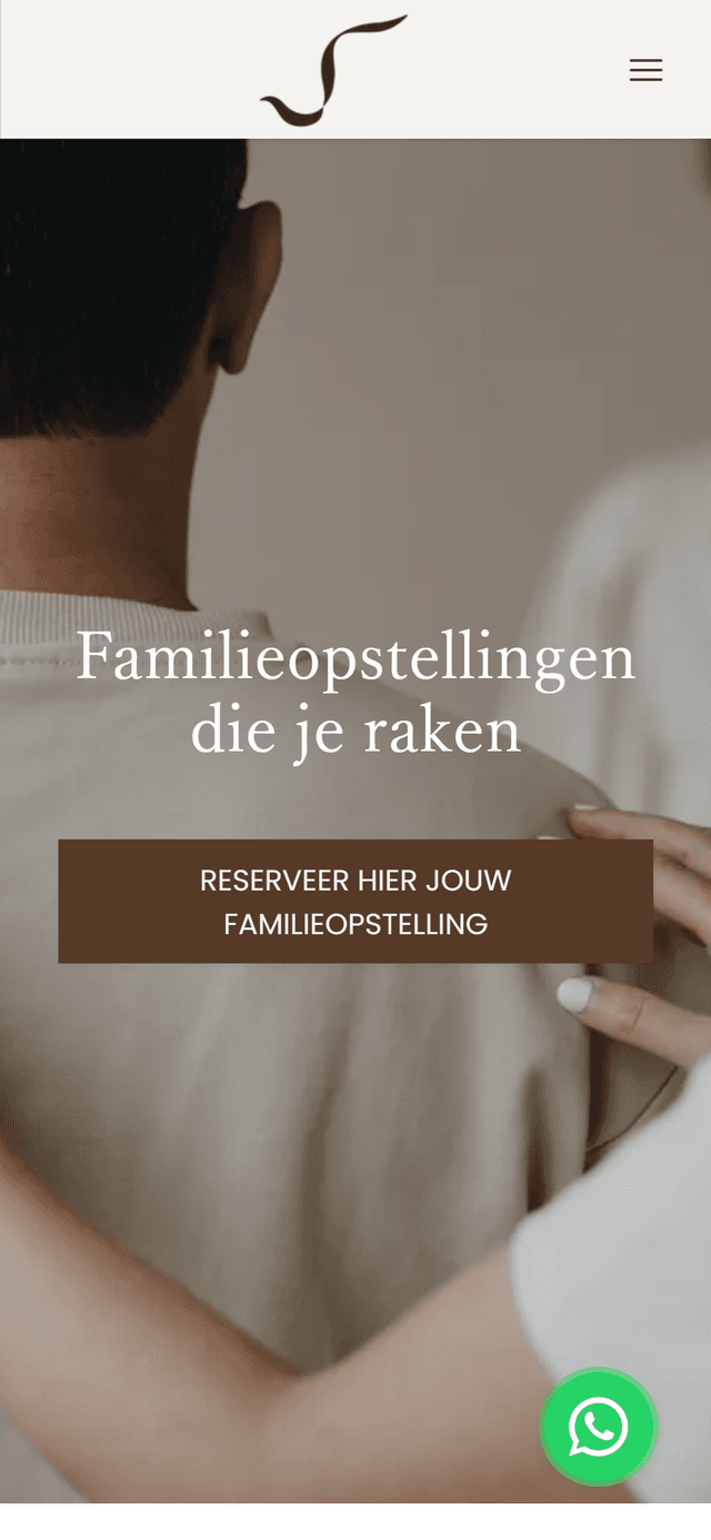 De website van Raakbaar, gemaakt met Appset, getoond op een telefoon